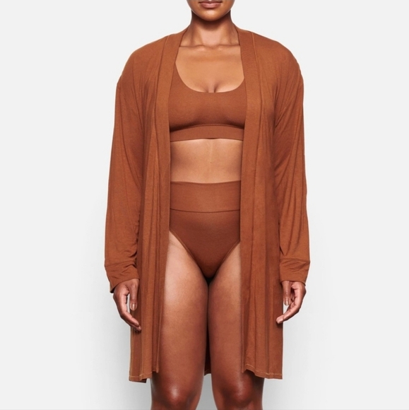 SKIMS Copper Brown Women's Robe